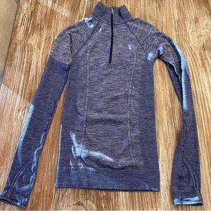 Lululemon Athletica Heathered Blue Pullover, Size 4